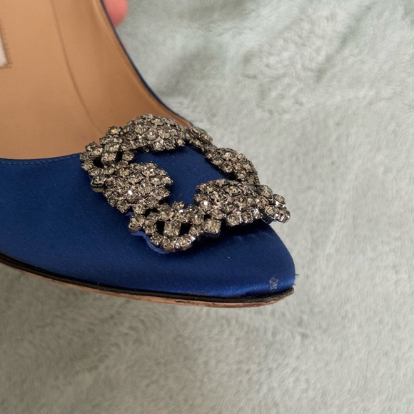 Manolo blahnik Hangisi blue size 38 - Picture 9 of 12